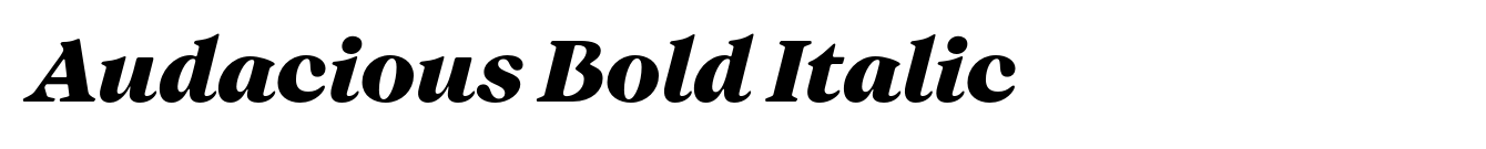 Audacious Bold Italic